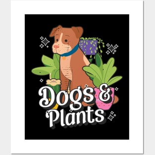 dogs and plants Posters and Art